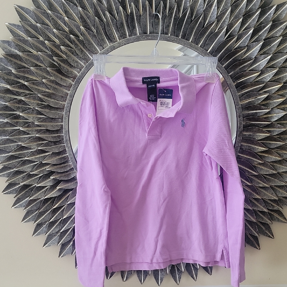 Ralph Lauren Kids Lavender Polo Shirt L 12/14